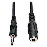 TRIPP LITE P318-006-MF 3.5mm Mini Stereo Audio 4 Position Headset Extension Cable,Black 6 feet