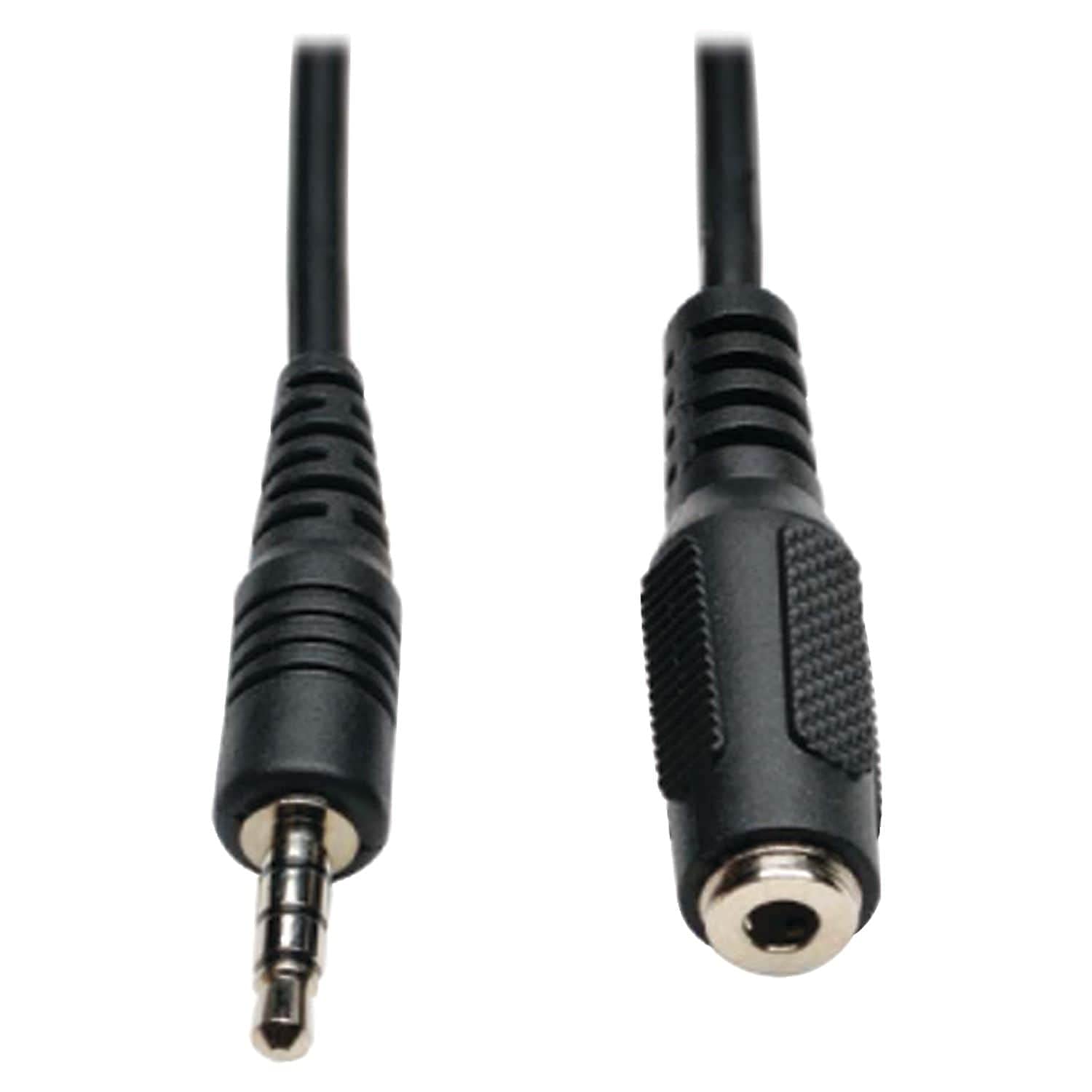 TRIPP LITE P318-006-MF 3.5mm Mini Stereo Audio 4 Position Headset Extension Cable,Black 6 feet