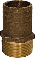 GROCO 2" NPT x 2-1/4" Bronze Full Flow Pipe to Hose Straight Fitting