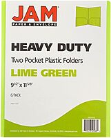 JAM Paper Heavy-Duty 2-Pocket Plastic Presentation Folders - Letter Size