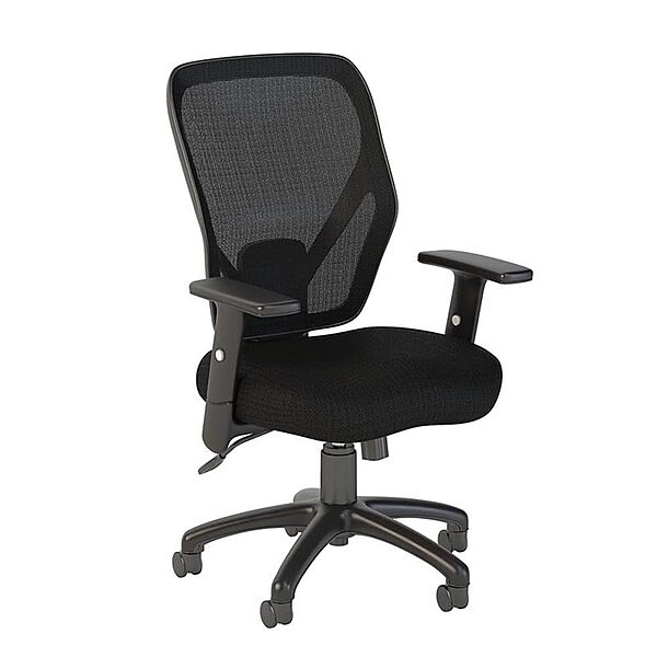 Bush Business Furniture Accord Mesh Back Office Chair in Black | Ergonomic Seating Solution for Personal Computer Workstation