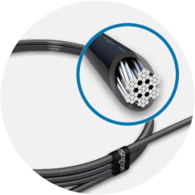 Kensington N17 Keyed Laptop Lock for Dell Devices - 6 ft Cable - Keyed Lock - Black, Silver - Carbon Steel - For Notebook