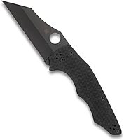 Spyderco YoJumbo Specialty Knife with Black Wharncliffe Blade and Black Coarse-Textured G-10 Handle - PlainEdge - C253GPBBK
