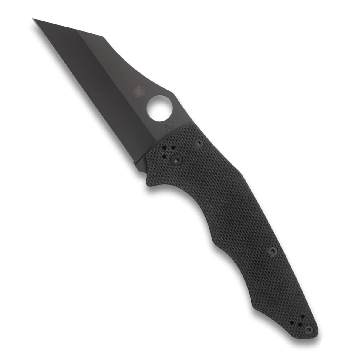 Spyderco YoJumbo Specialty Knife with Black Wharncliffe Blade and Black Coarse-Textured G-10 Handle - PlainEdge - C253GPBBK