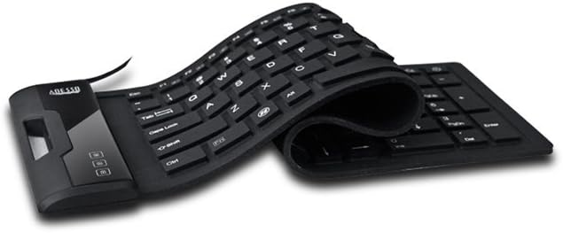 Adesso AKB-222UB - SlimTouch 222 Waterproof Flexible Keyboard for Windows 8/7/Vista/XP/2000, Compact Size