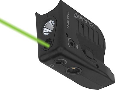 Nightstick TSM-11G 150- Lumen Rechargeable Tactical Light withGreen Laser Sight -IP-X4 Water-Resistant Handgun Lights