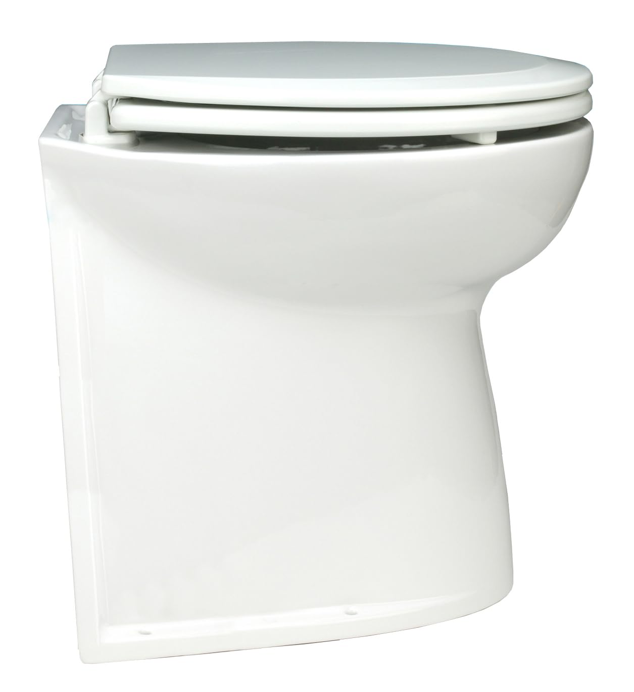 Jabsco Deluxe Flush Electric Toilet, 17", Vertical, Pump, 12V, Soft Close 58240-3012, Deluxe Flush Electric Toilet, 17"