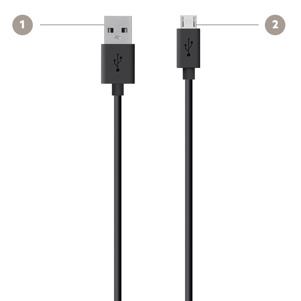Belkin MIXIT Micro USB Cable for Samsung Phones (Black, 4 Feet) Black 4-Foot Classic Cable