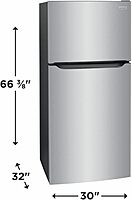Frigidaire FFTR2045V 30 Inch Wide 20 Cu. Ft. Top Freezer Refrigerator with Crisper Bins and LED Lights - White