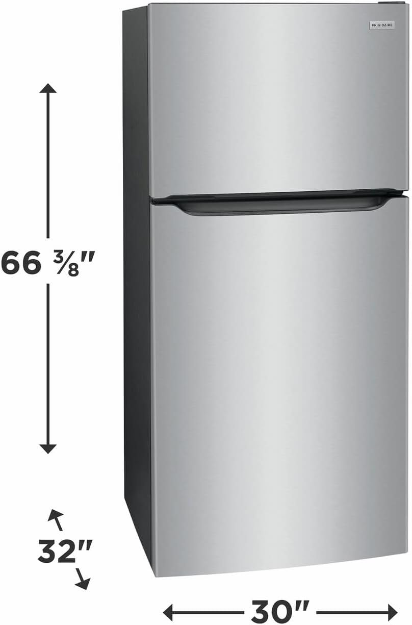 Frigidaire FFTR2045V 30 Inch Wide 20 Cu. Ft. Top Freezer Refrigerator with Crisper Bins and LED Lights - White