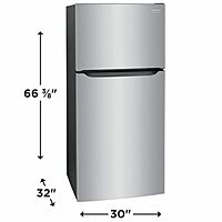 Frigidaire 20.0 Cu. Ft. Top Freezer Refrigerator - 20 ft - No-frost - Top Mount - Reversible - 14.60 ft Net Refrigerator Capacity - FFTR2045VB