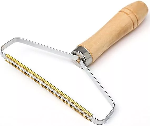 Hair Removal Fabric Shaver Manual Lint Roller Clothes Brush Tools Portable Wooden Lint Remover