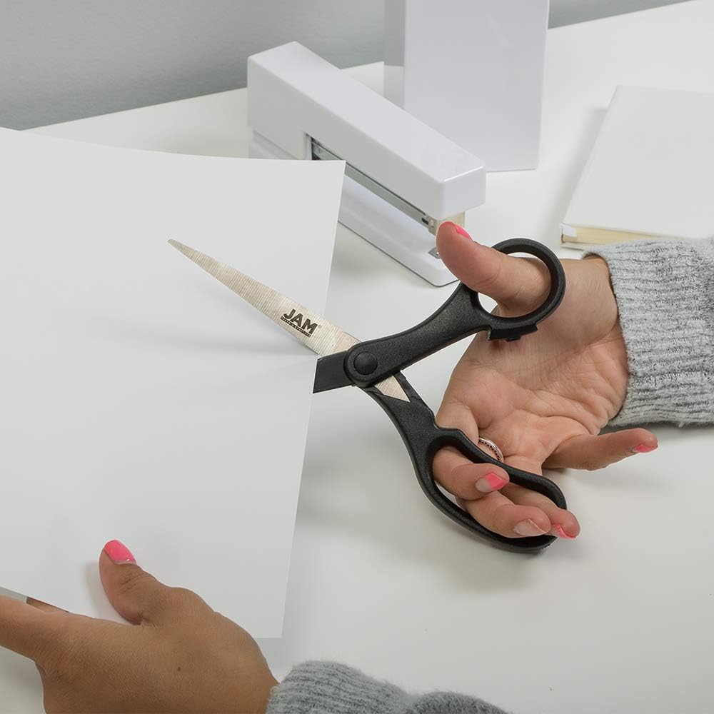 JAM PAPER Precision Scissors - 8 Inch Stainless Steel Blades