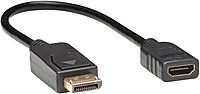 Tripp Lite DisplayPort to HDMI Video Adapter, 1080p 60Hz DP to HDMI Video Converter, Passive Display Adapter (M/F), HDCP, 1 ft. (P136-001)