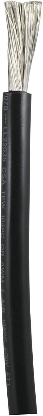 Ancor 113005 Tinned Copper Battery Cable, 4 AWG (19mm2), Black - 50ft