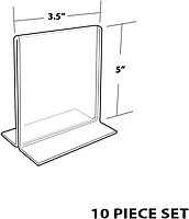 Azar Displays Double-Foot 2-Sided Acrylic Sign Holders