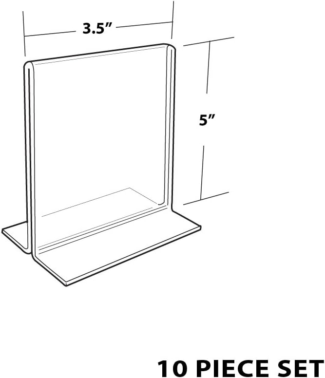 Azar Displays Double-Foot 2-Sided Acrylic Sign Holders