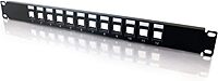 C2G 12-Port Patch Panel - Blank 1U Keystone Panel For Ethernet Cables - Works With Almost Any Snap-In Jack Including Cat6