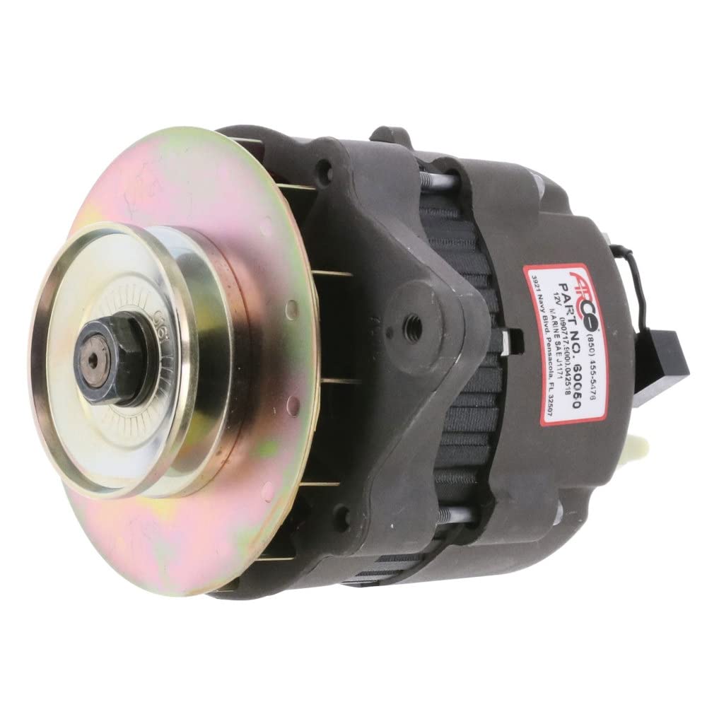ARCO 60050 Marine Alternator for Late Model Mercruiser - 12V 55A (Single Groove Pulley)