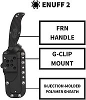 SPYDERCO Enuff 2 Fixed Blade Knife with FRN Handle and Polymer Sheath