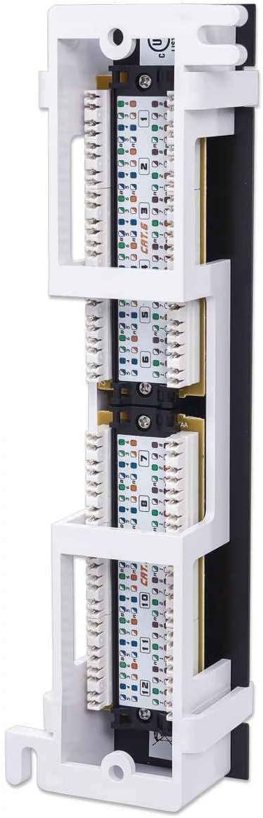 INTELLINET Cat6 UTP Patch Panel - Installer Grade Gold Contacts - Black
