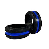Thin Blue Line USA Silicone Wedding Ring for Women - Thin Blue Line for Engagement Wedding or Anniversary