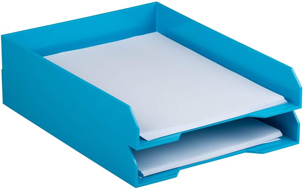 JAM PAPER Stackable Paper Tray - Desktop Document & File Organizer