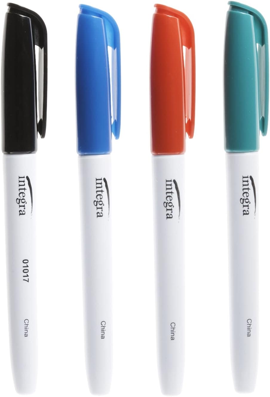Integra Bullet Tip Dry-Erase Whiteboard Markers, Assorted Barrel, Assorted Ink, Pack Of 4 Markers