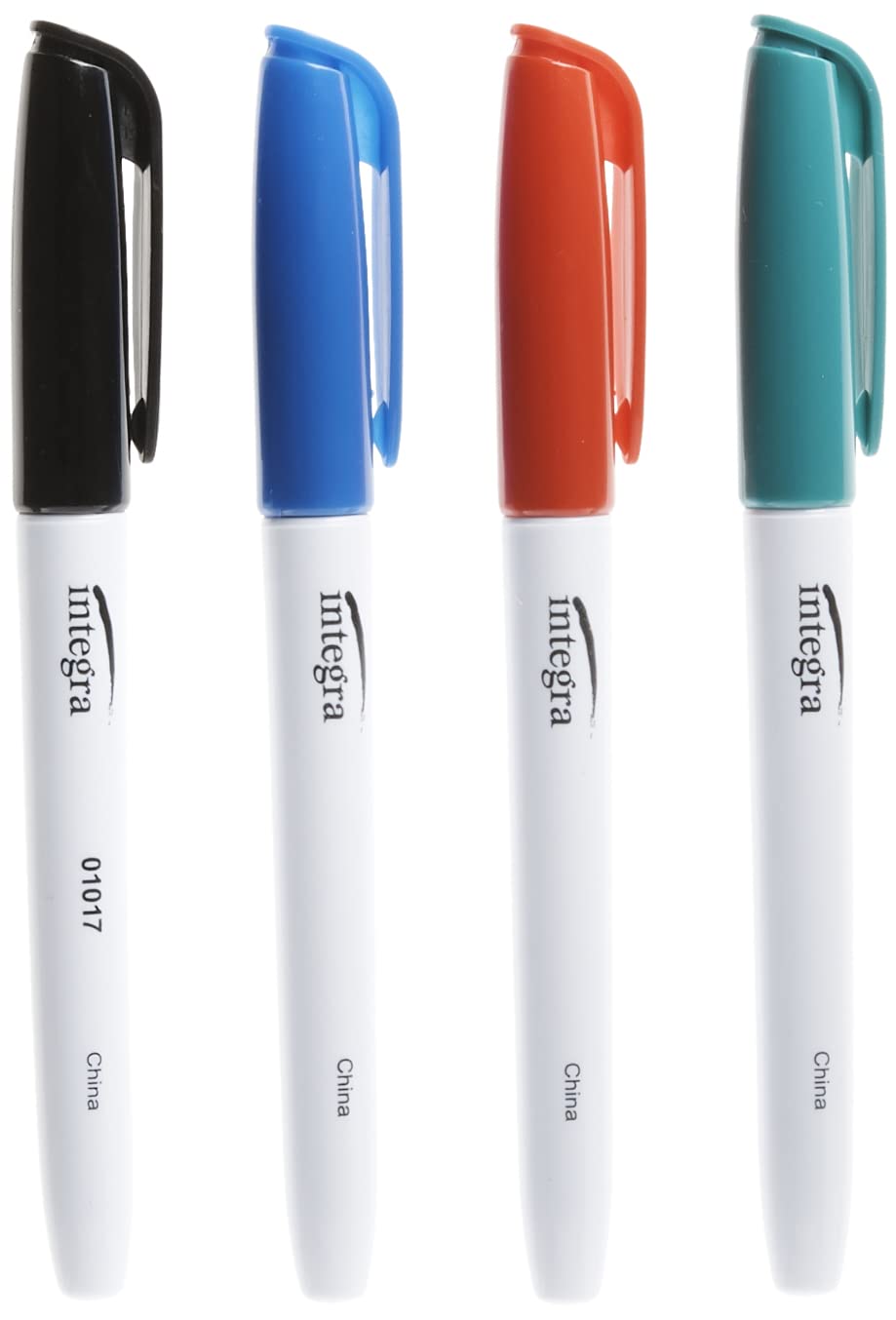 Integra Bullet Tip Dry-Erase Whiteboard Markers, Assorted Barrel, Assorted Ink, Pack Of 4 Markers