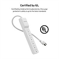 Belkin BE106000 6-Outlet Commercial Power Strip Surge Protector with 10-Foot Power Cord, 700 Joules (BE106000-10) Surge Protector Version 1