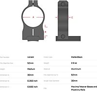 Warne Vapor 30mm Matte Scope Rings
