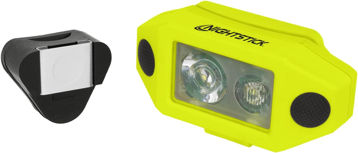 Nightstick XPP-5460GCX Intrinsically Safe Low-Profile Dual-Light Headlamp withZero-Band Mount-3 AAA-Green-UL913 / ATEX