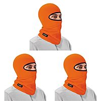 Ergodyne N-Ferno 6821 Winter Ski Mask Balaclava, Thermal Fleece Orange One Size Balaclava Face Mask - Fleece
