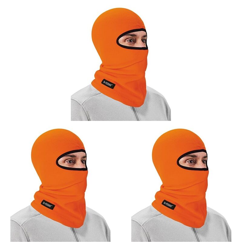 Ergodyne N-Ferno 6821 Winter Ski Mask Balaclava, Thermal Fleece Orange One Size Balaclava Face Mask - Fleece