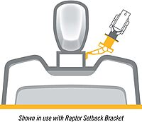 Minn Kota Raptor Jack Plate Adapter Bracket - Port, 2" Setback, 6" Rise, Black