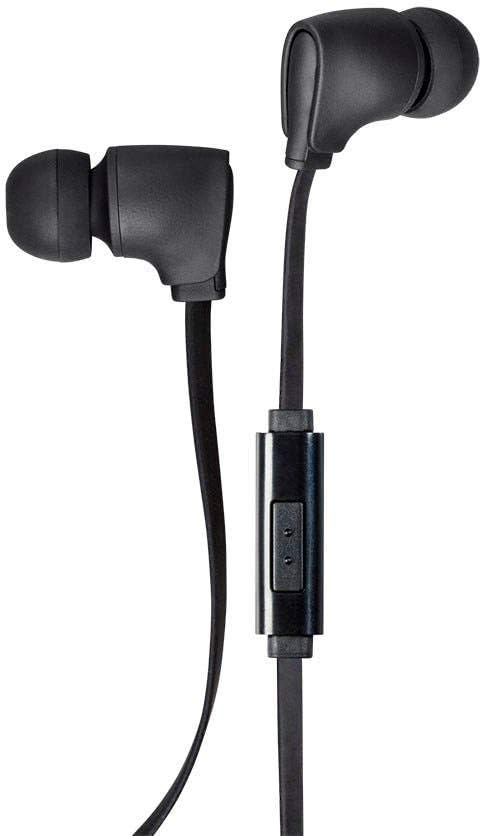 Monoprice Premium 3.5mm Wired Earbuds Headphones with Microphone, 10mm Drivers, Compatible with Apple and Android Devices