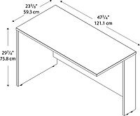 Bush Business Furniture Series C Collection 48W Return Bridge in Hansen Cherry Hansen Cherry 48W x 24D