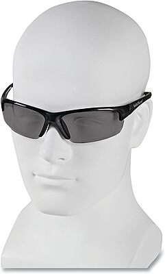 KleenGuard Smith & Wesson Equalizer Safety Glasses Gun Metal Frame Smoke Anti Fog Lens