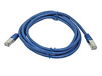 Monoprice Cat6A Blue Double-Shielded (S/FTP) 26AWG Pure Bare Copper Molded RJ45 Patch Cable