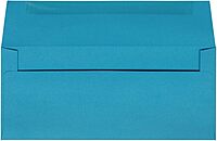 JAM Paper Blue Booklet Invitation Envelopes, Recycled, Gummed Seal