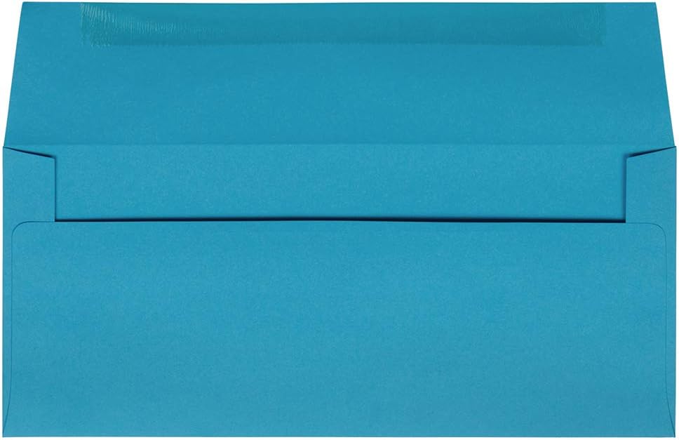 JAM Paper Blue Booklet Invitation Envelopes, Recycled, Gummed Seal