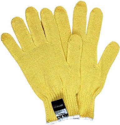 MCR Safety 9370 Kevlar Regular Weight 24 Gauge Plain Sleeve, Yellow, 8-Inch, 1-Pair
