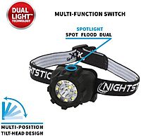 Nightstick NSP-4606B Dual-Light Headlamp - Black