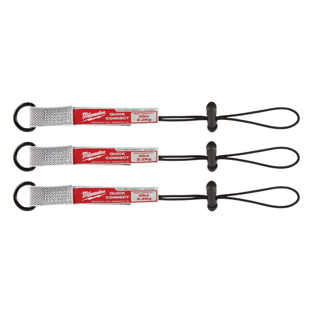 MILWAUKEE 48-22-8822 3-Piece Quick-Connect Lanyard System, 5 LB