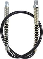Lincoln 1230 30" Flex Whip Hose with Spring Guard and Coupler, 7500 PSI, 7/16" UNEF x 1/8" MNPT, Flexible High Pressure