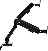 Staples Dual Monitor Arm, up to 30-inch Monitors, Black (51729) Dual Arm