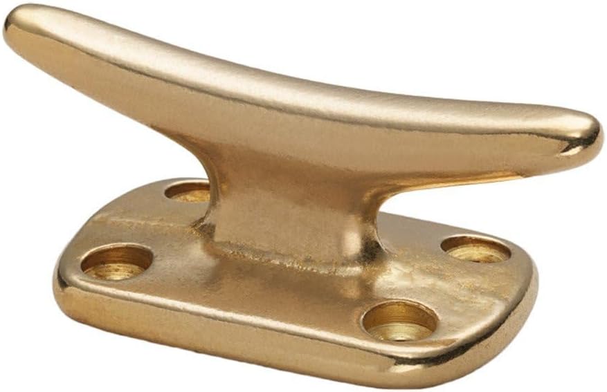 Whitecap Fender Cleat - Polished Brass - 2"