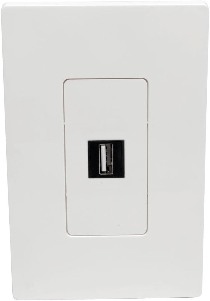Tripp Lite Single-Gang Universal Keystone Wall Plate (N080 Series), White