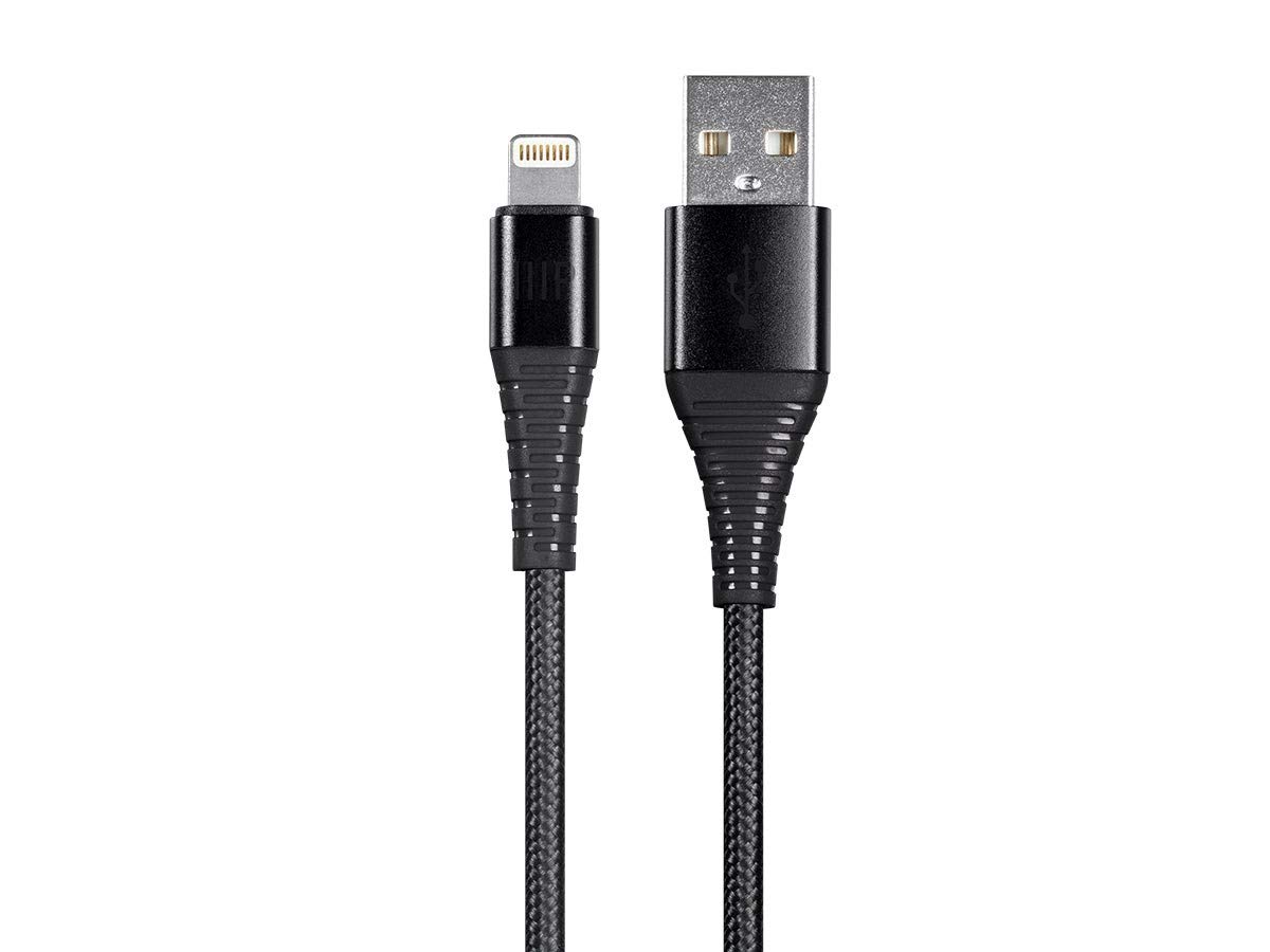 Monoprice AtlasFlex Series Durable MFi Certified Lightning to USB Type-A Charge & Sync Kevlar-Reinforced Nylon-Bra 3 Feet 1