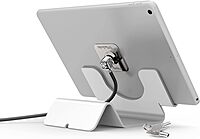 Maclocks CL12UTHWB Universal Security Tablet Holder With Security Cable Lock and Plate (White)